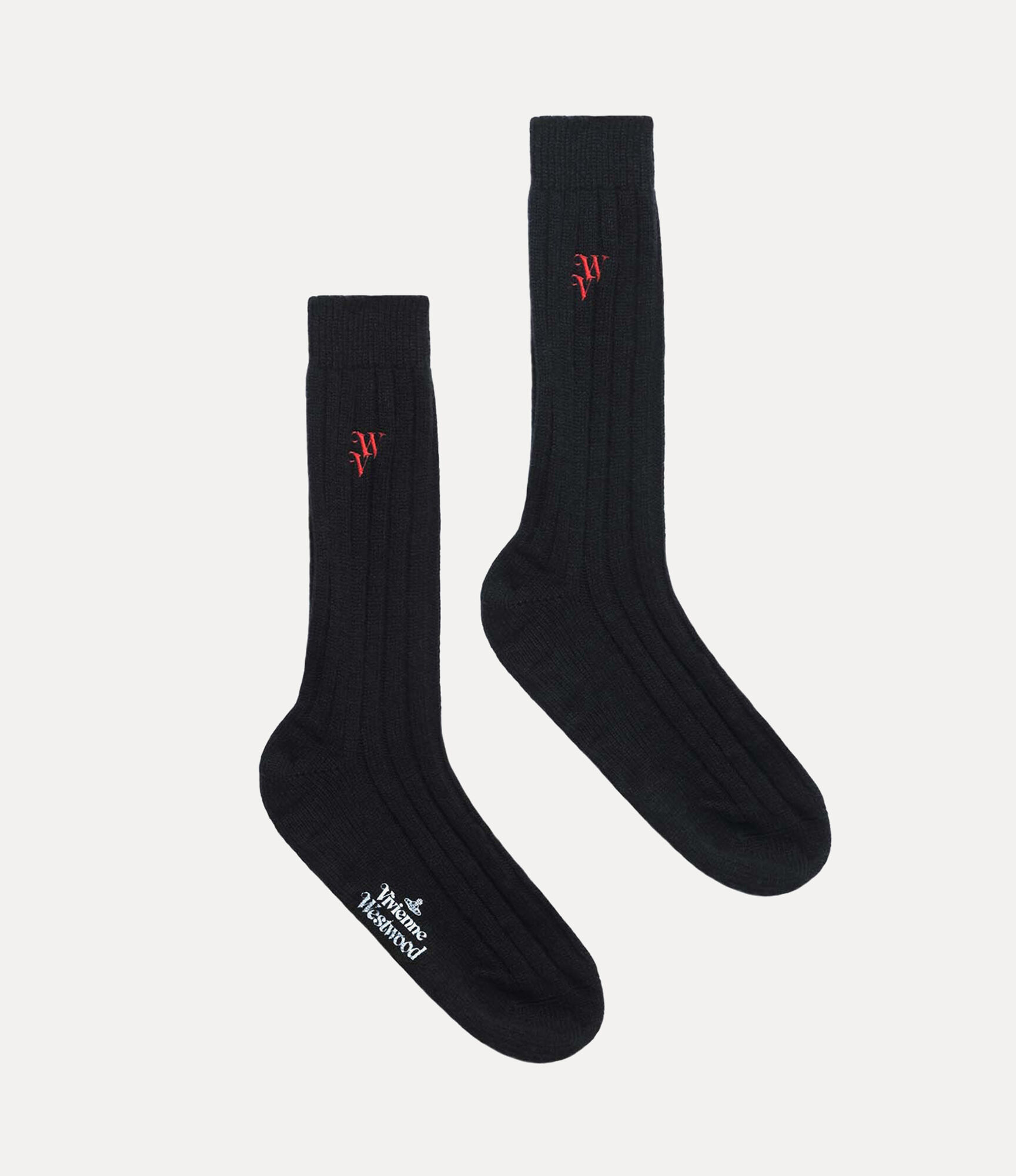 Rib cashmere socks  large image number 2