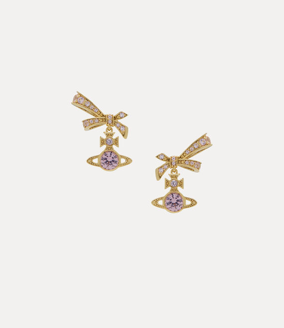 Vivienne Westwood Angelique Earrings Gold-lavender-pink-cz Gold-lavender-pink-cz Women
