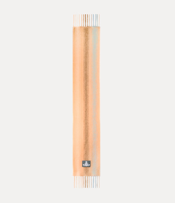 Vivienne Westwood Scarf Apricot Chunky Stripe Unisex In Brown
