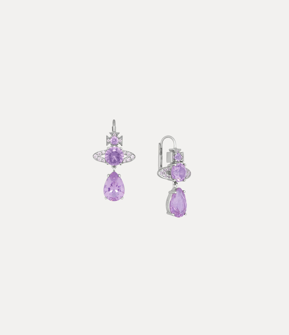 Vivienne Westwood Ismene Drop Earrings in Platinum Lavender
