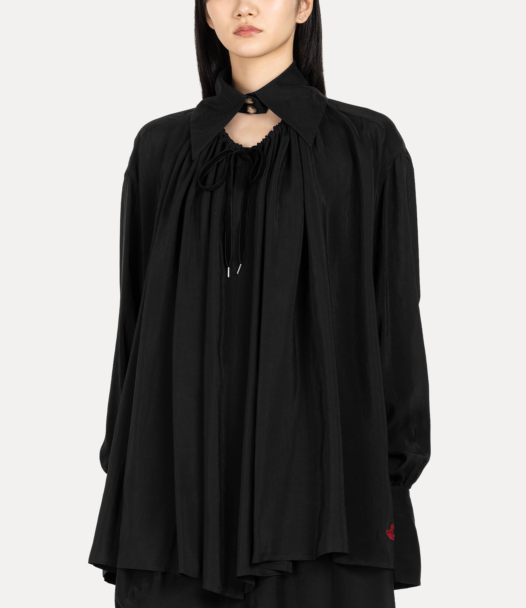Gathered Volume Blouse in BLACK | Vivienne Westwood®