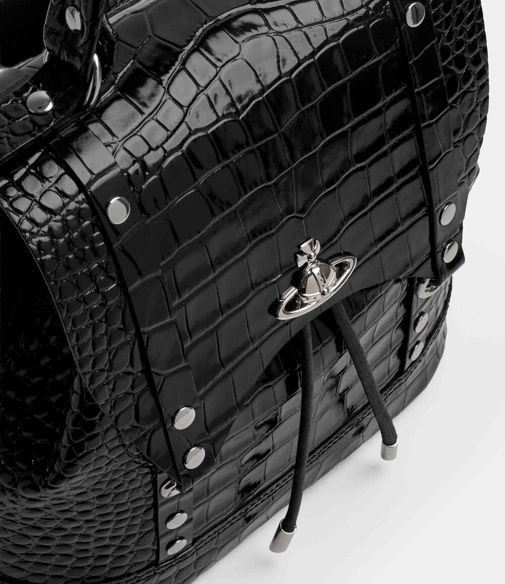 Vivienne Westwood Max Small Backpack in Black, view 6