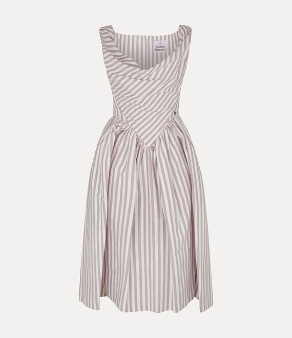 vivienne westwood sunday striped cotton corset dress Vivienne Westwood Black Sunday Midi Dress