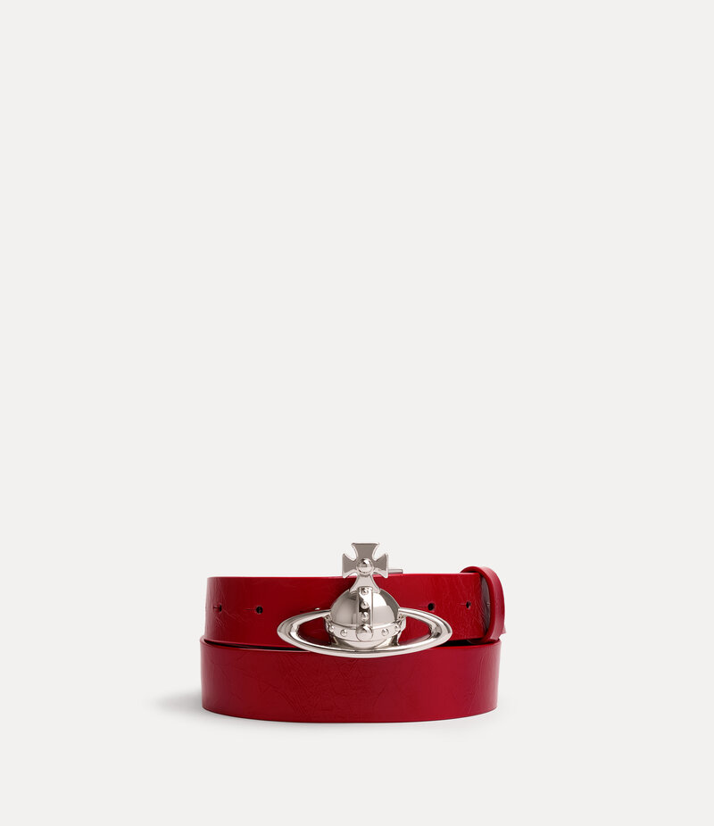 Vivienne Westwood Orb Buckle Belt in Red