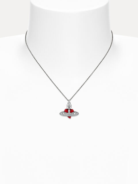 New Diamante Heart Pendant Necklace