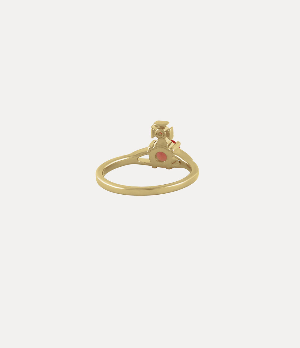 Vivienne Westwood Reina Petite Ring -Gold-red-5198-cz -Gold-red-5198-cz, view 3