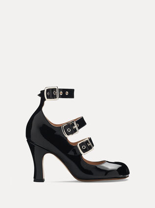 Animal Toe Three-Strap Shoe