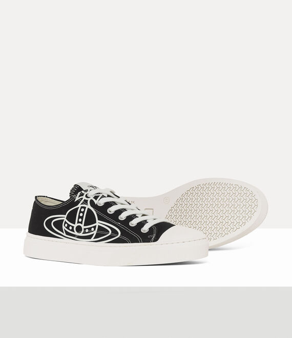 Low Top Canvas Plimsoll in BLACK Vivienne Westwood®