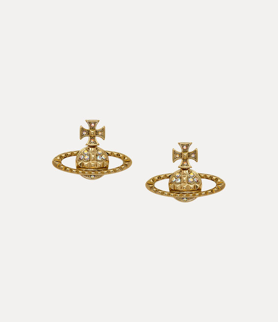 Vivienne Westwood Mayfair Bas Relief Earrings In Gold-crystal-ab