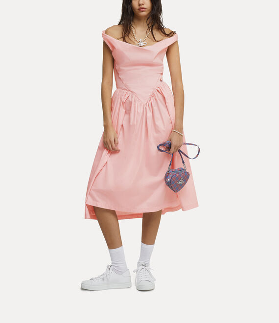 vivienne westwood sunday dress pink Sunday Gathered Cotton-poplin Midi Dress