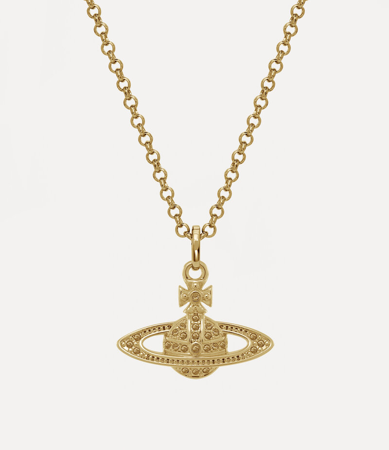 Vivienne Westwood Mini Bas Relief Pendant Necklace in Gold