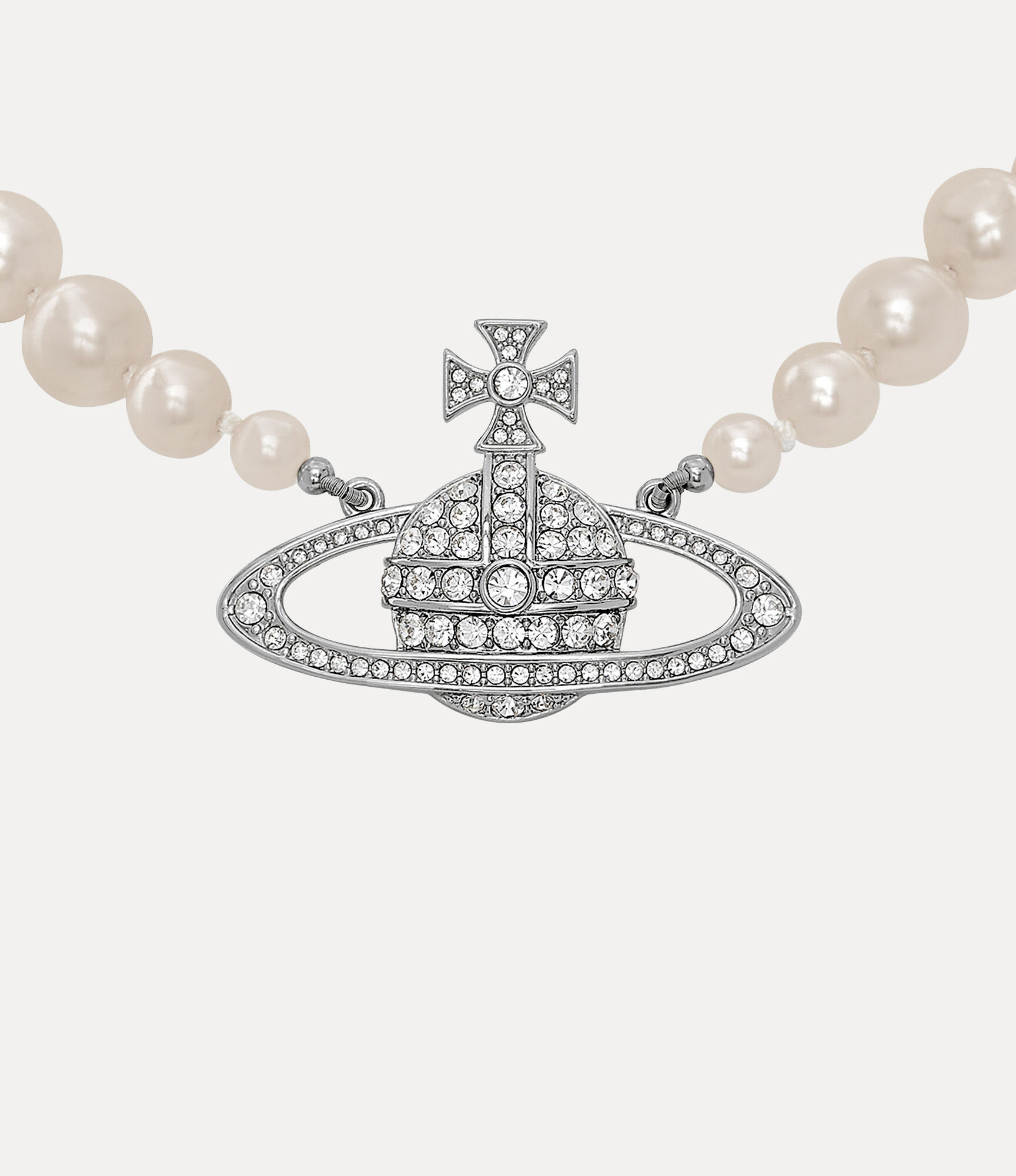 One Row Bas Relief Pearl Necklace   large image number 2