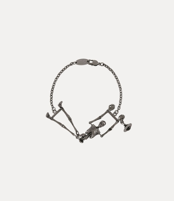 Vivienne Westwood Skeleton Bracelet Ruthenium-black-enamel Ruthenium-black-enamel Unisex
