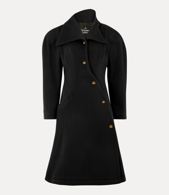 Vivienne Westwood Breeze Coat Melton Black 38 Women