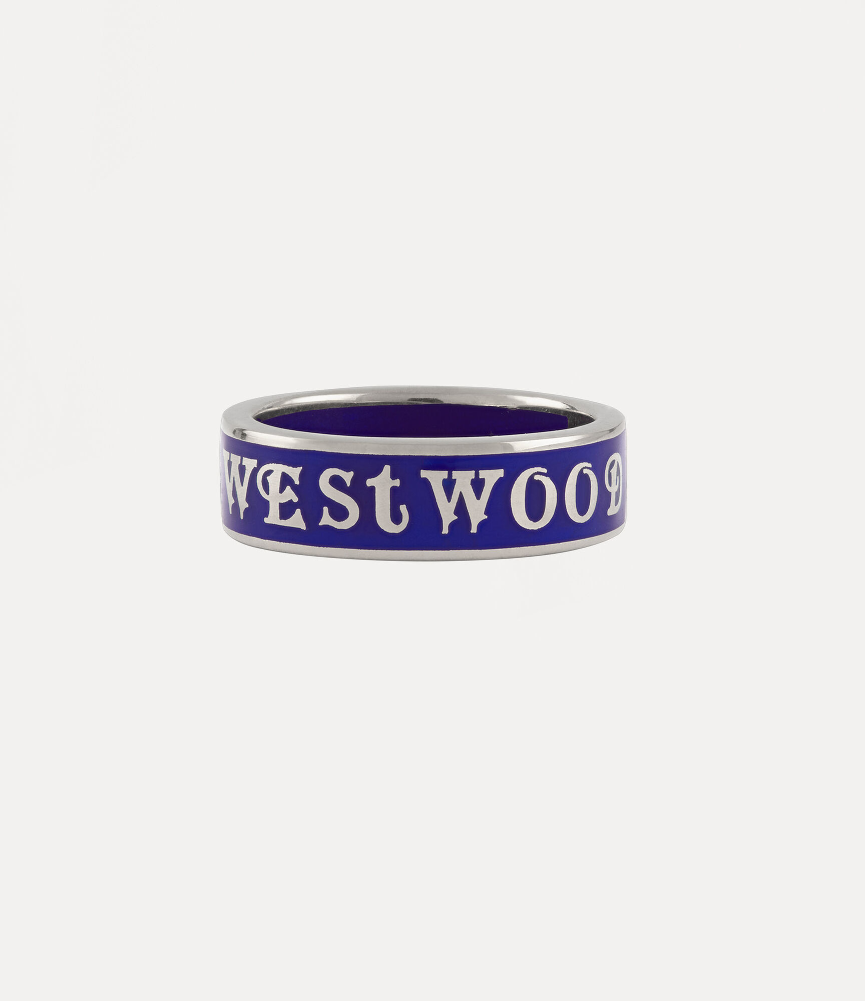 vivienne westwood CONDUIT STREET RING 青 Conduit Street Ring in PLATINUM-BLUE-Enamel | Vivienne Westwood®
