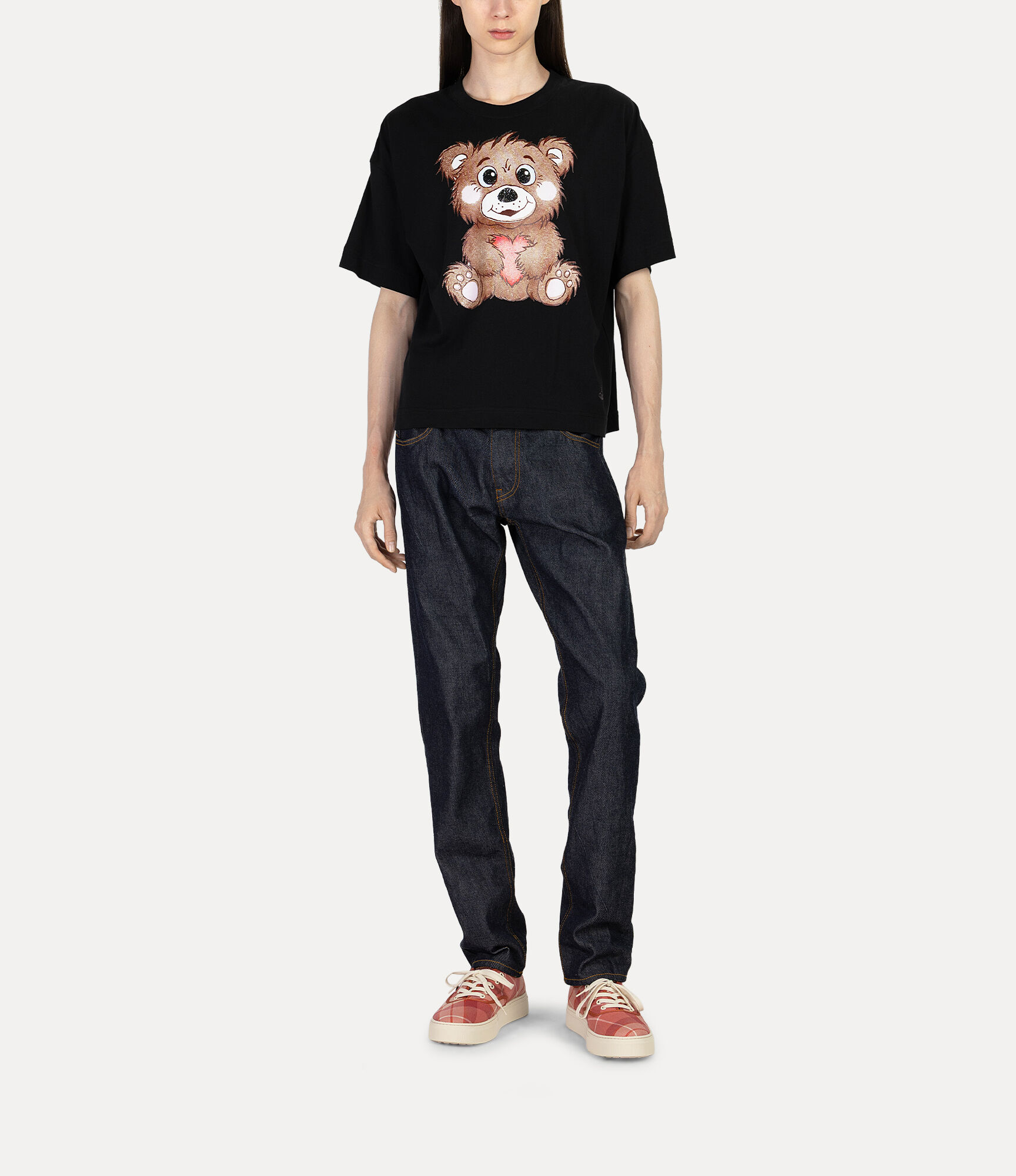 Halftone Bear Short T-shirt  large image number 2