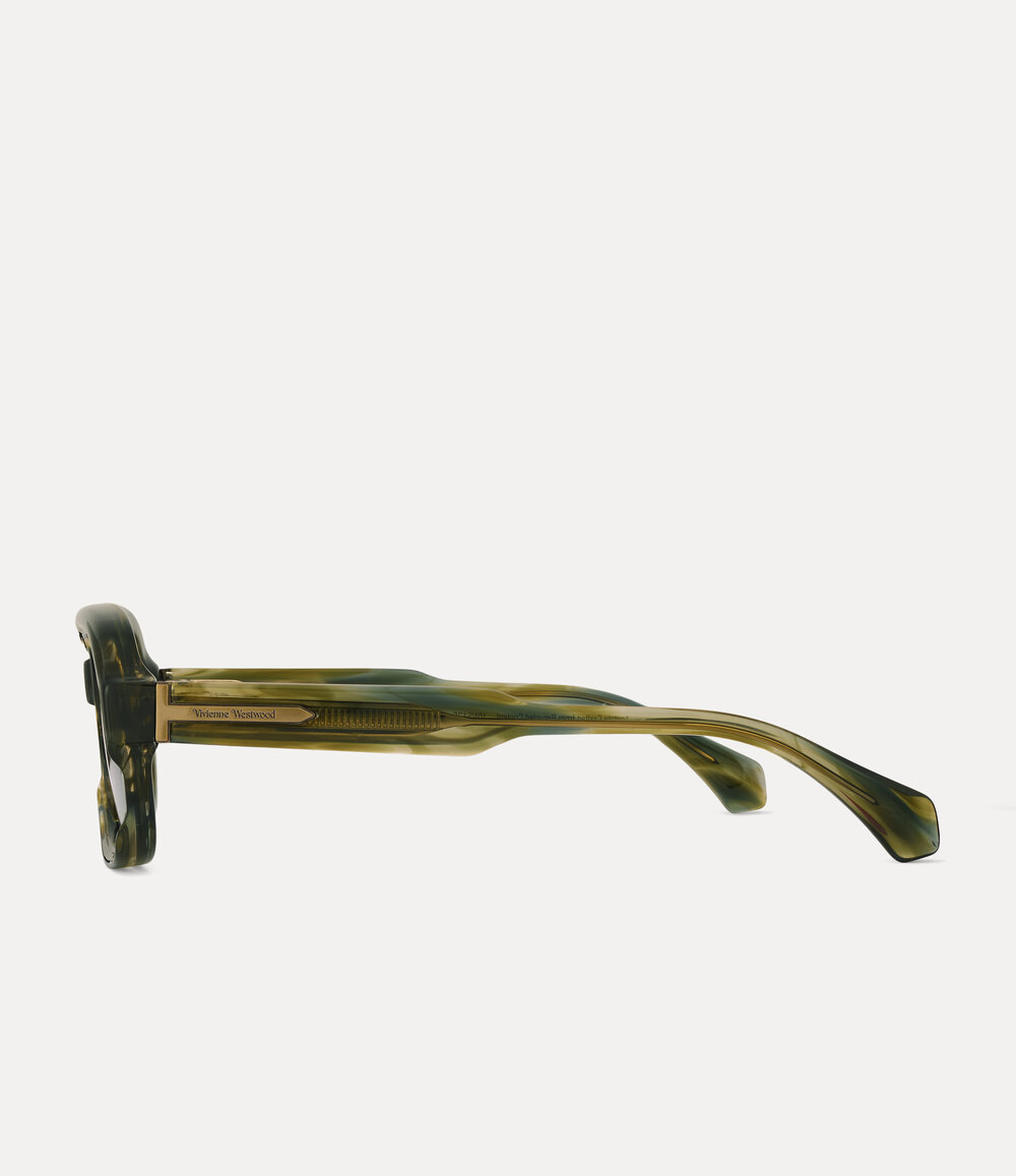 Vivienne Westwood Claude Sunglasses in Green, view 3