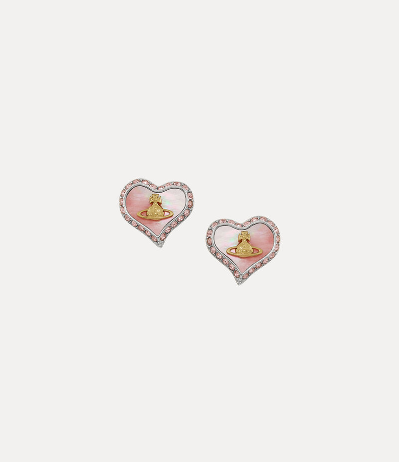 Vivienne Westwood Petra Earrings in Platinum Gold Coral
