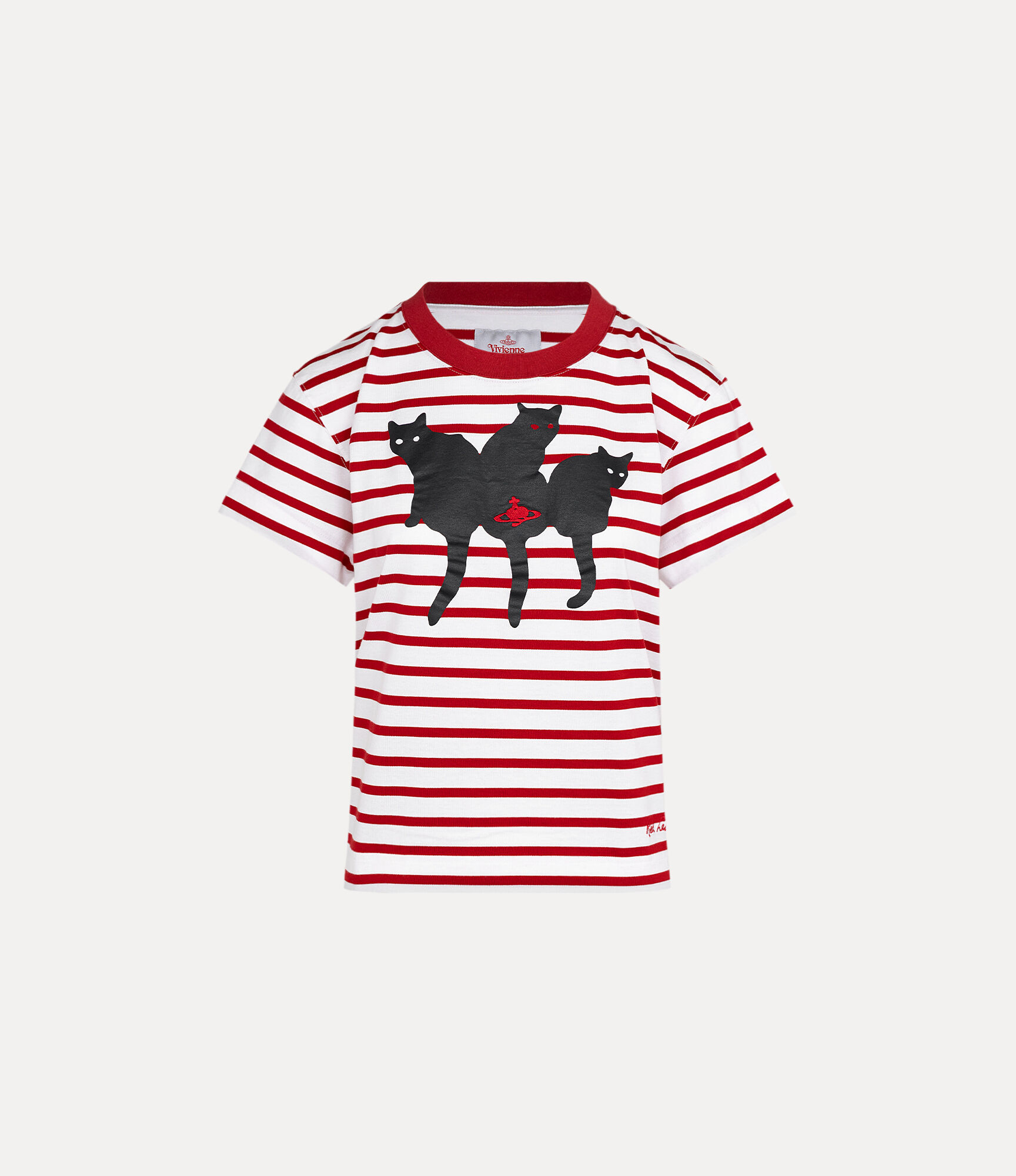【vivienne westwood】00s ネックレス柄プリント Tシャツ 赤 Cat Print Boy's Short T-shirt in RED | Vivienne Westwood®