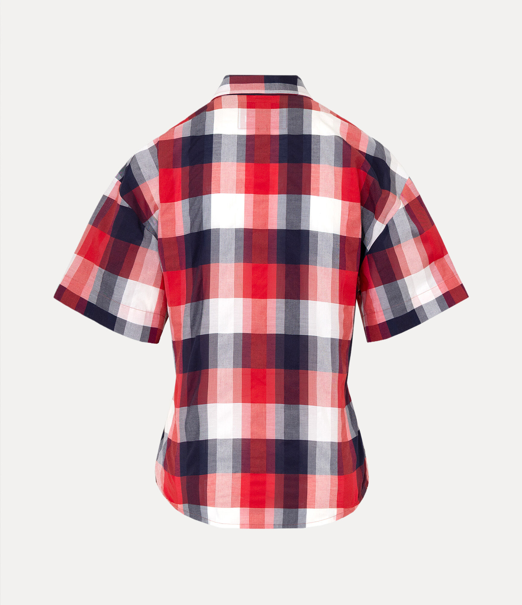 Check Side Lace-Up Shirt in RED | Vivienne Westwood®