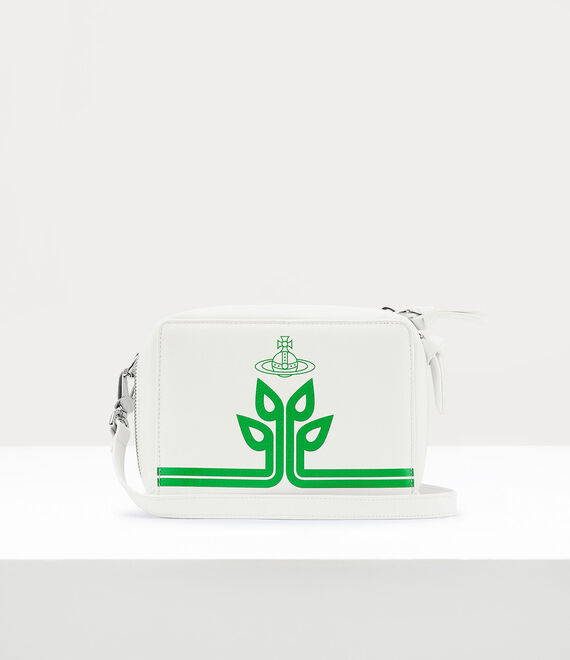 Shop Vivienne Westwood Melih Camera Bag In White-green-tree