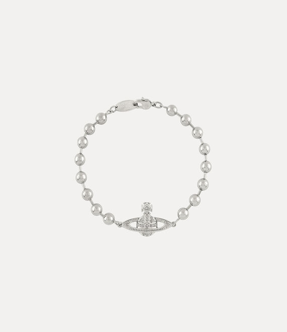 Vivienne Westwood Man. Thames Mini Bas Relief Bracelet Silver Cubic Zirconia Men