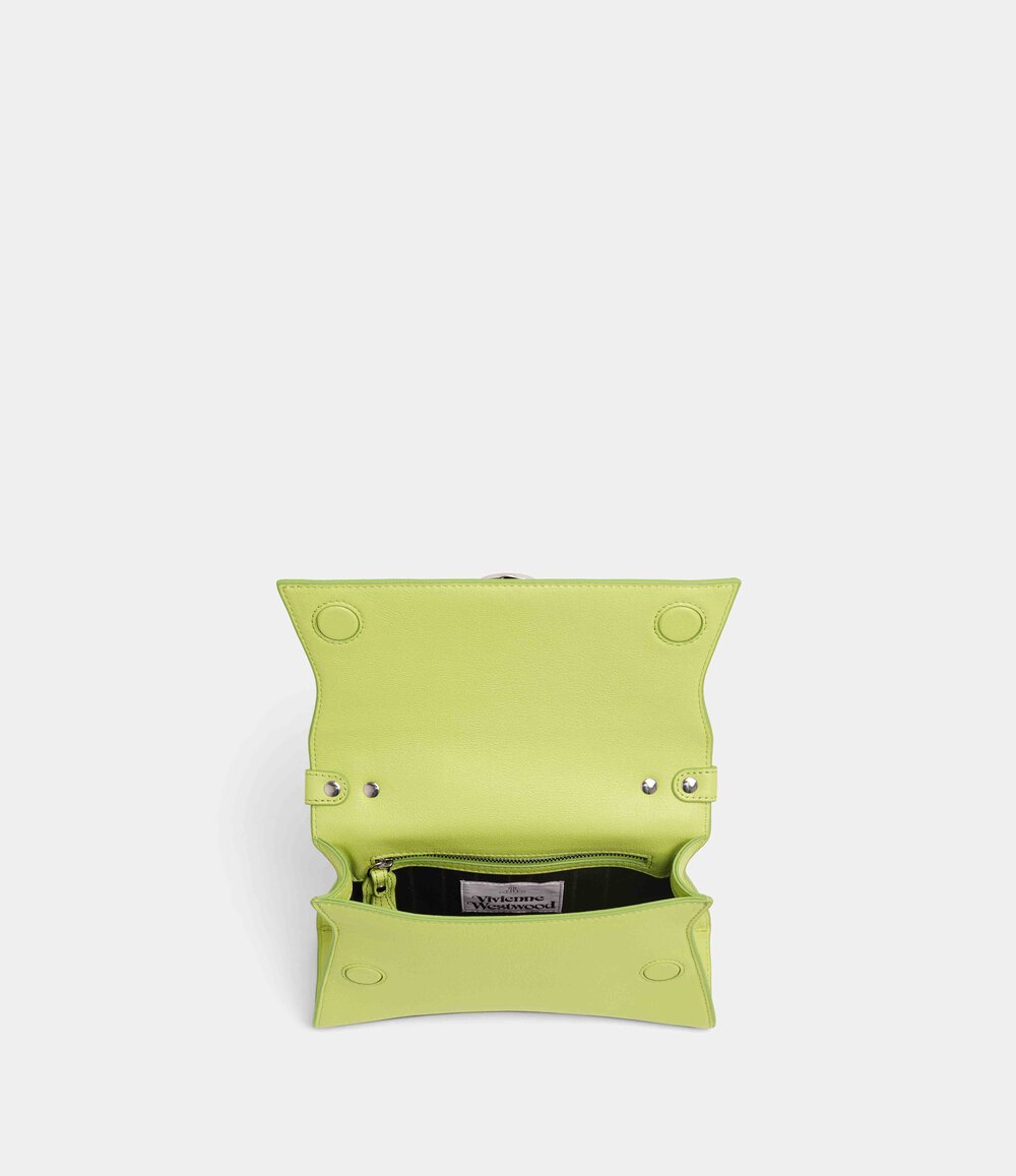 Vivienne Westwood Bianca Small Shoulder Bag in Lime Green, view 6