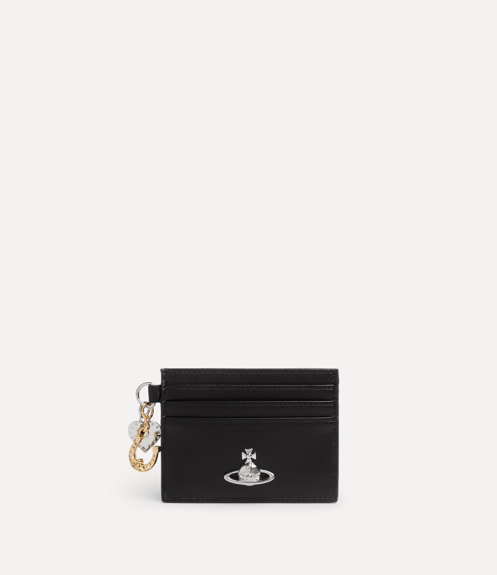 Vivienne Westwood Card Holder with Charms in Black