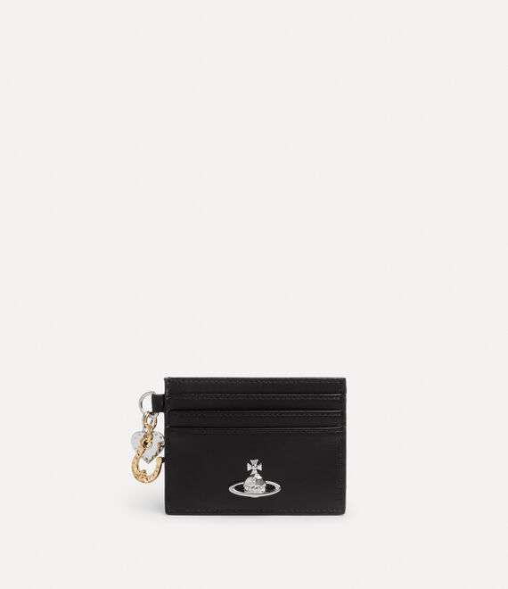Vivienne Westwood Card Holder With Charms Pu Smooth Black One Size Women