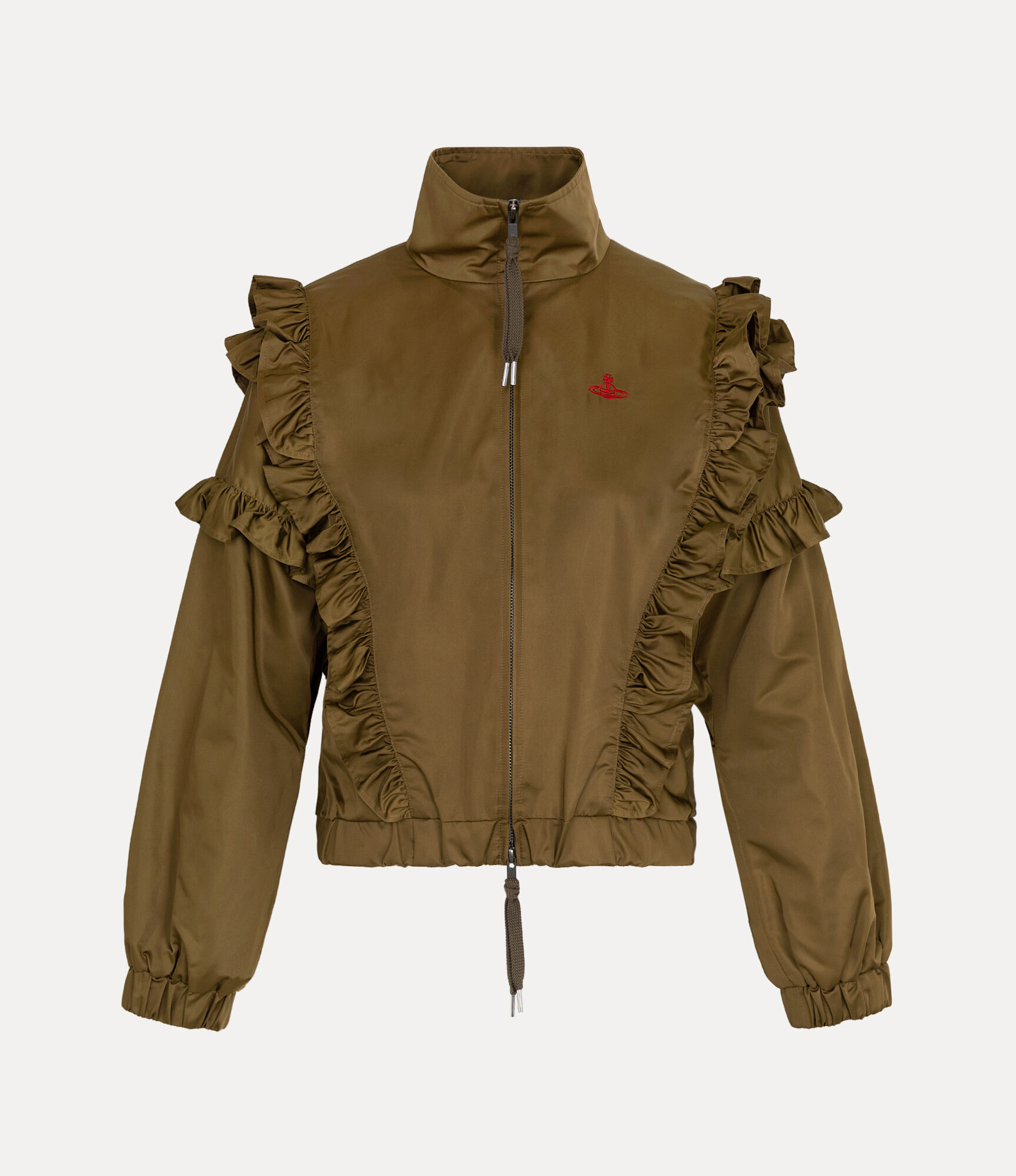 Military Satin Frill Blouson