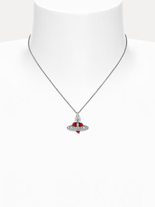 New Diamante Heart Pendant Necklace