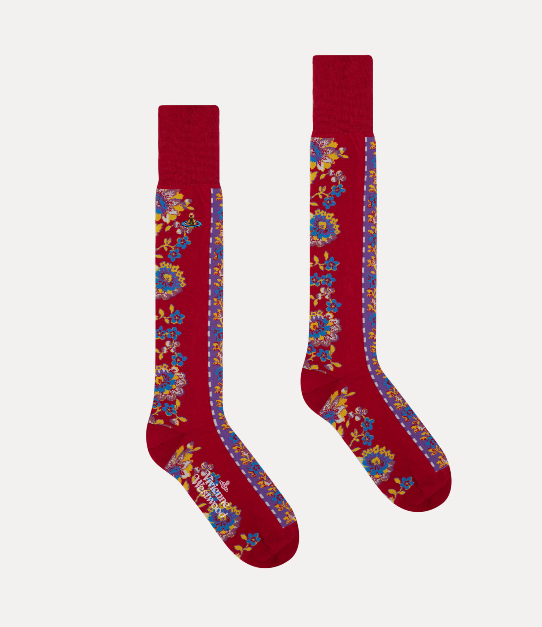 Flower Stripe High Socks  large image number 2