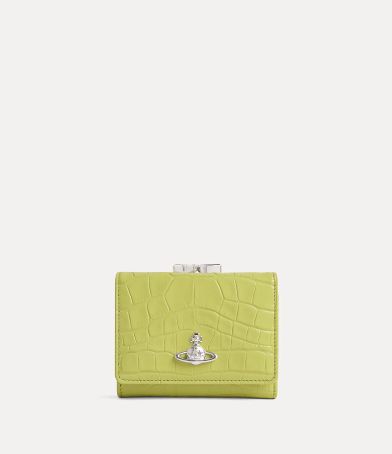 Vivienne Westwood Small Frame Wallet in Lime Green