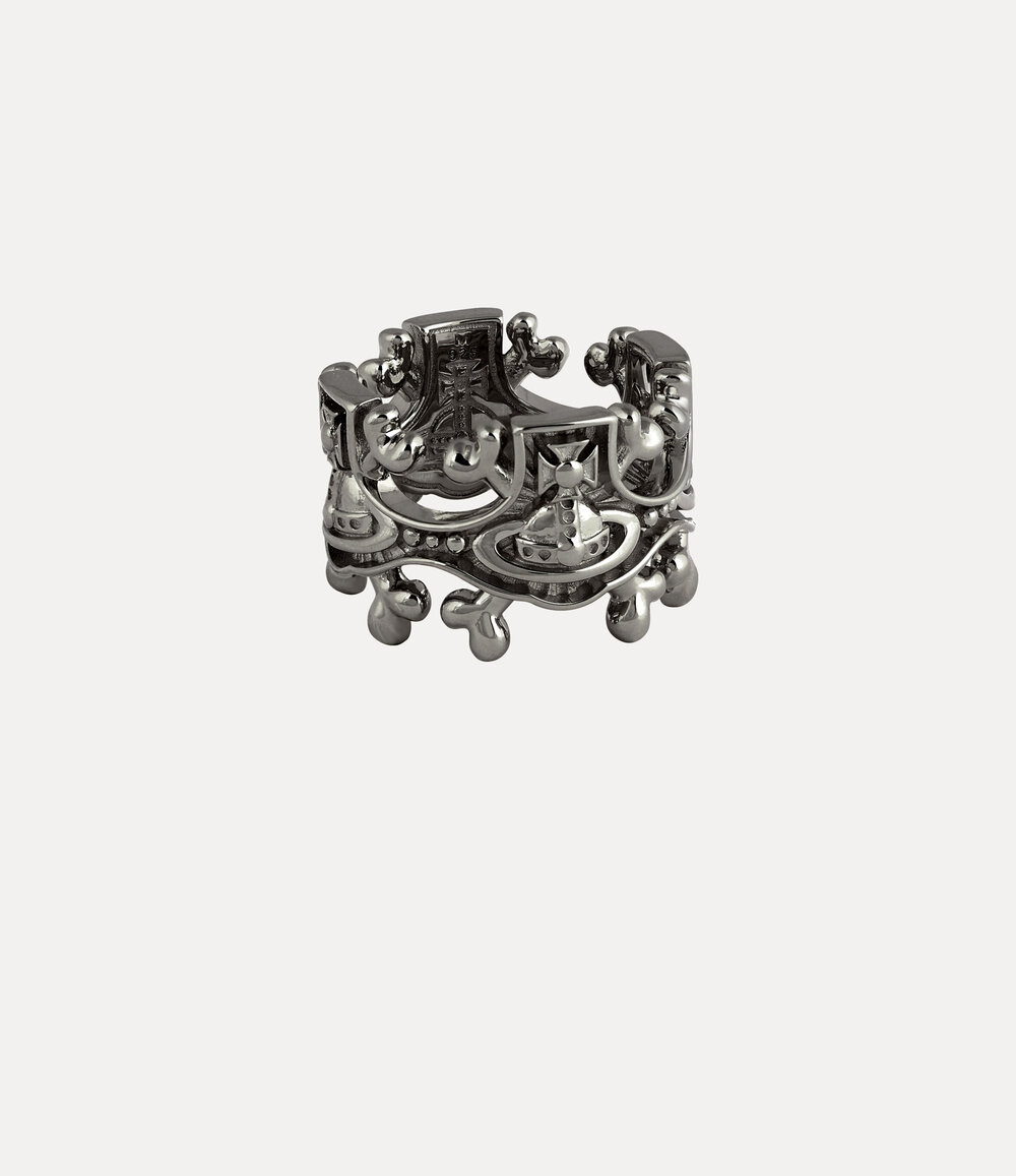 Vivienne Westwood Cosimo Ring in Gunmetal, view 3