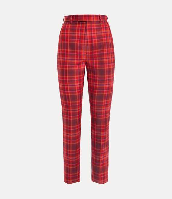 Vivienne Westwood Nana Cigarette Trousers Nana Wool Red-plaid 46 Women