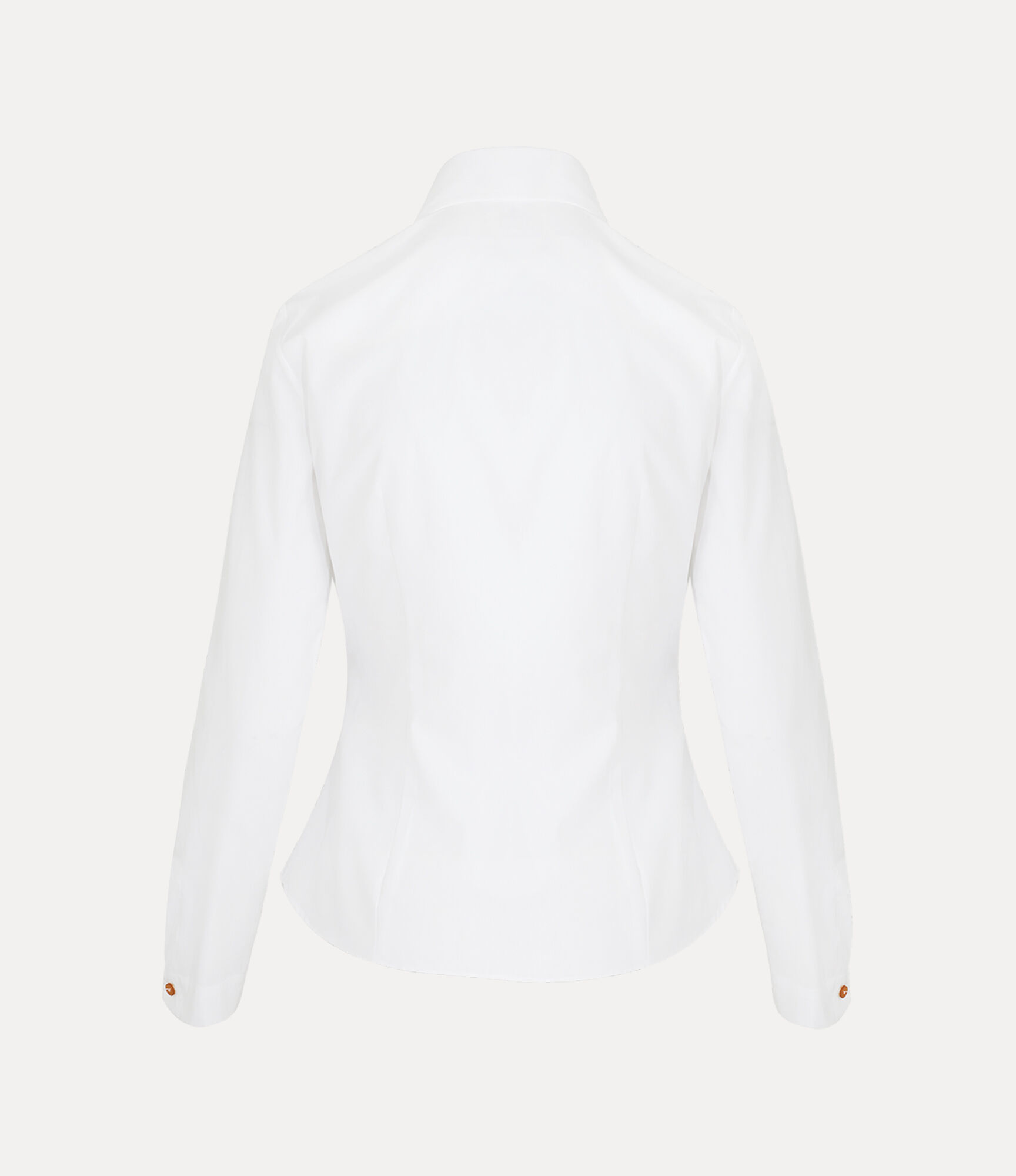 Vivienne Westwood Orb Logo Embroidered Drunken Shirt In White