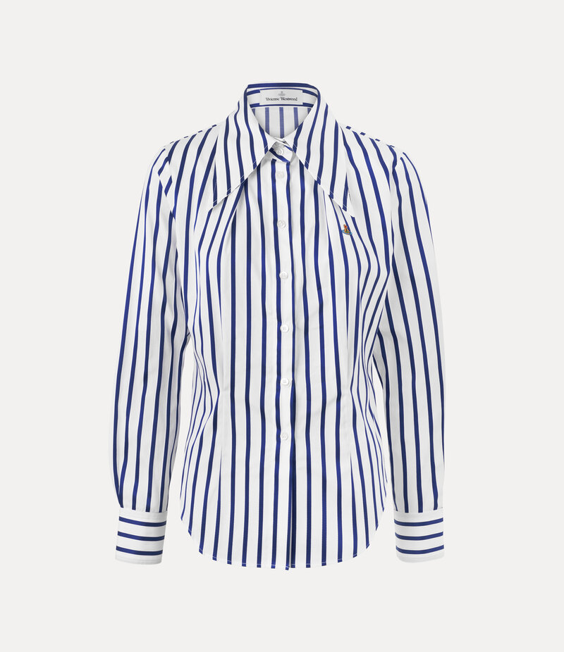 Vivienne Westwood Violin Shirt in White / Blue