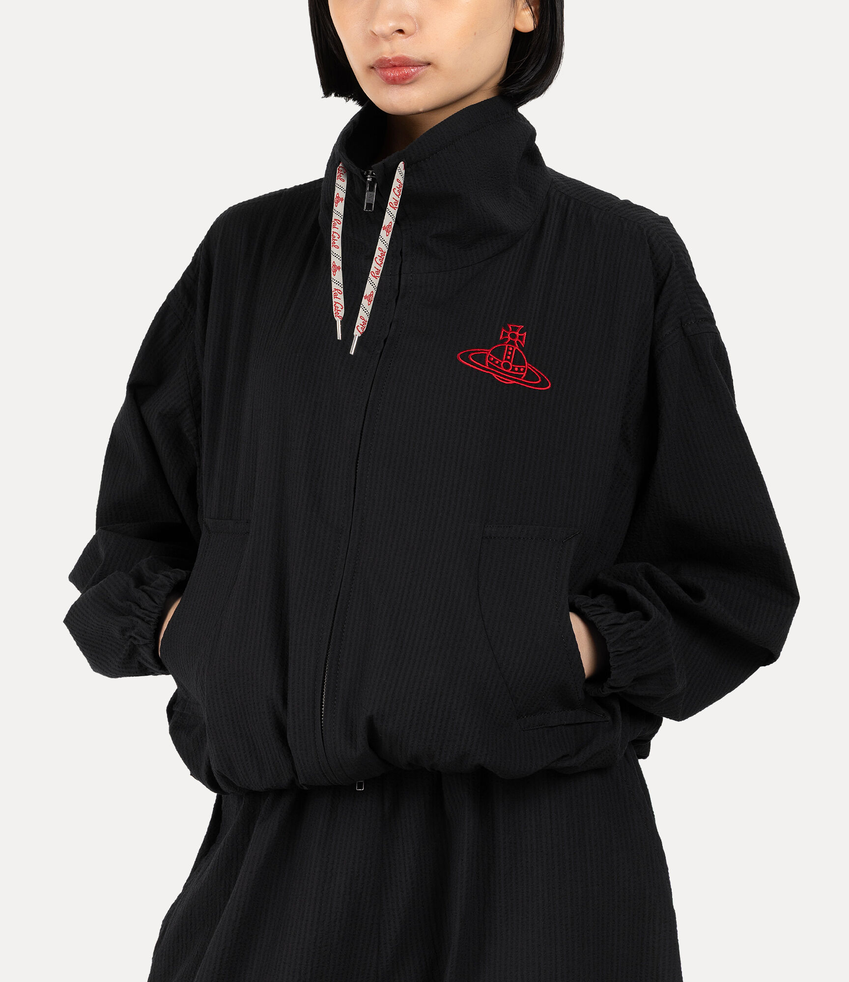 Cotton Seersucker Balloon Blouson in BLACK | Vivienne Westwood®
