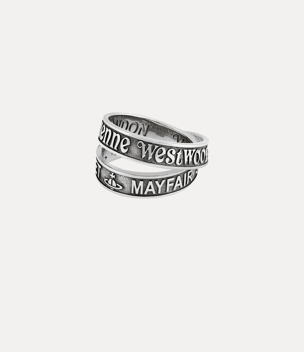 Vivienne Westwood Amos Ring in Platinum, view 2