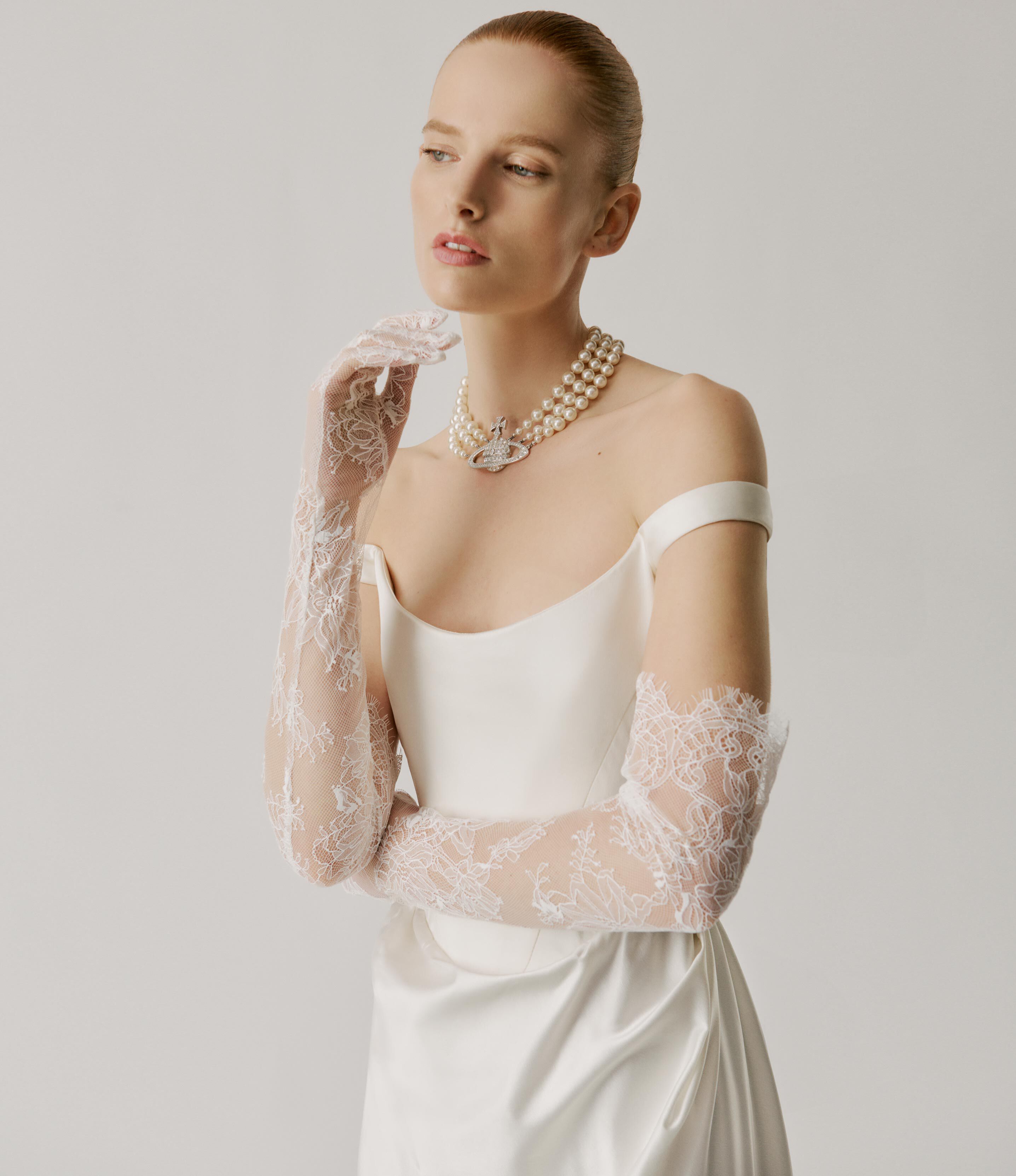 Delicate Lace Opera Gloves 43cm  large image number 4