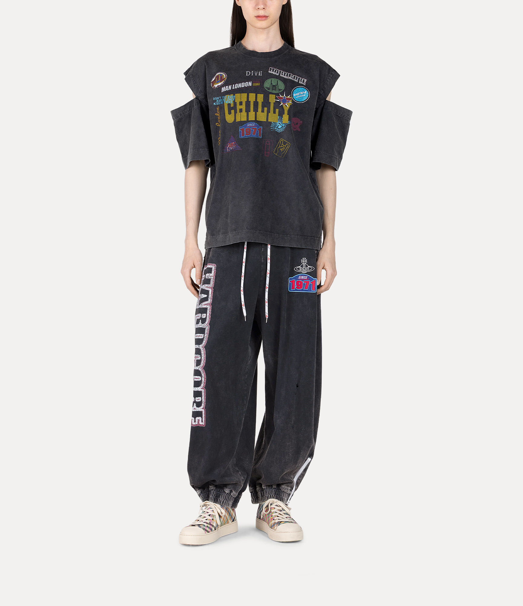 Patchwork Slit t-shirt in BLACK | Vivienne Westwood®