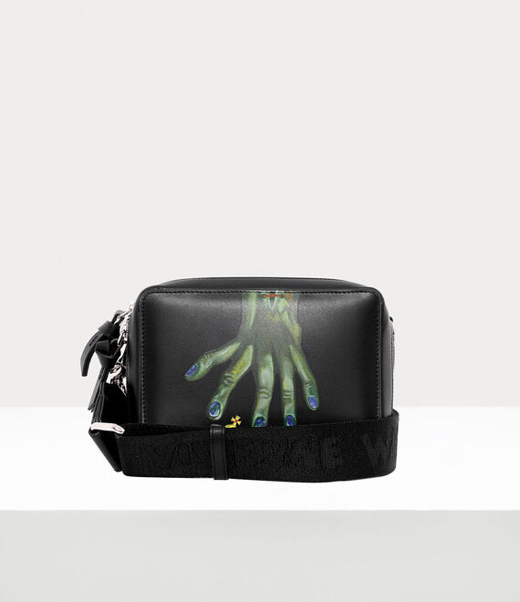 Shop Vivienne Westwood Melih Camera Bag In Black-hand