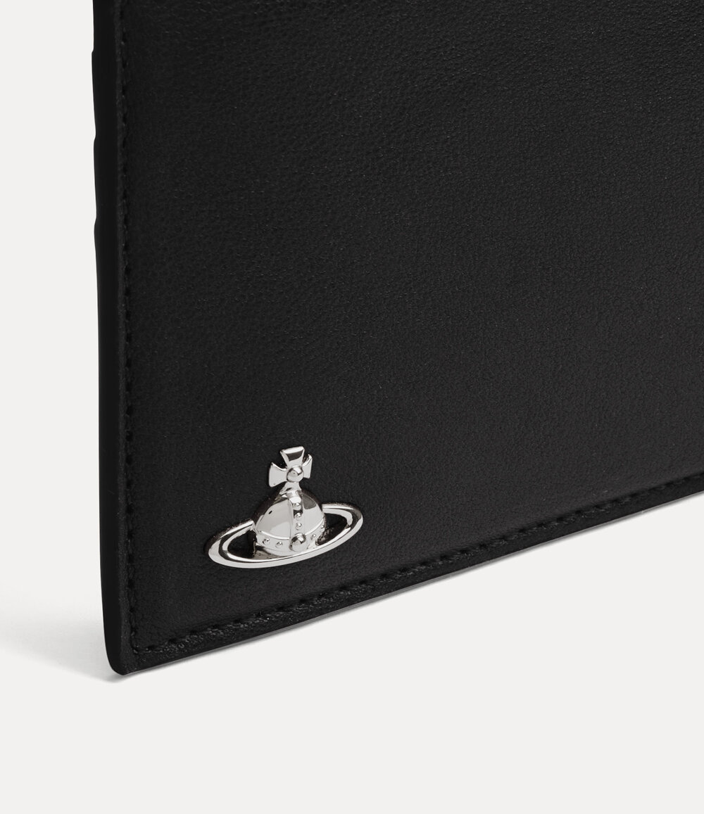 Vivienne Westwood Card Holder with Zip in Black, view 3
