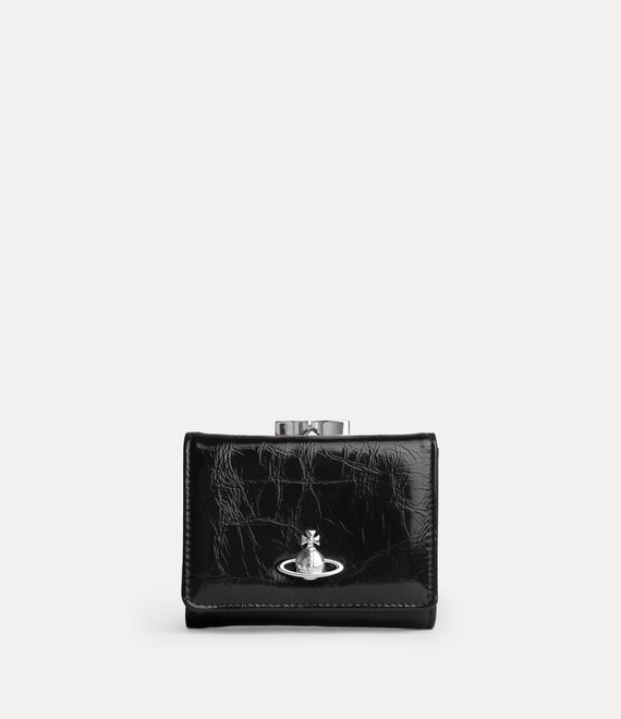 Vivienne Westwood Small Frame Wallet Naplak Leather Black One Size Women