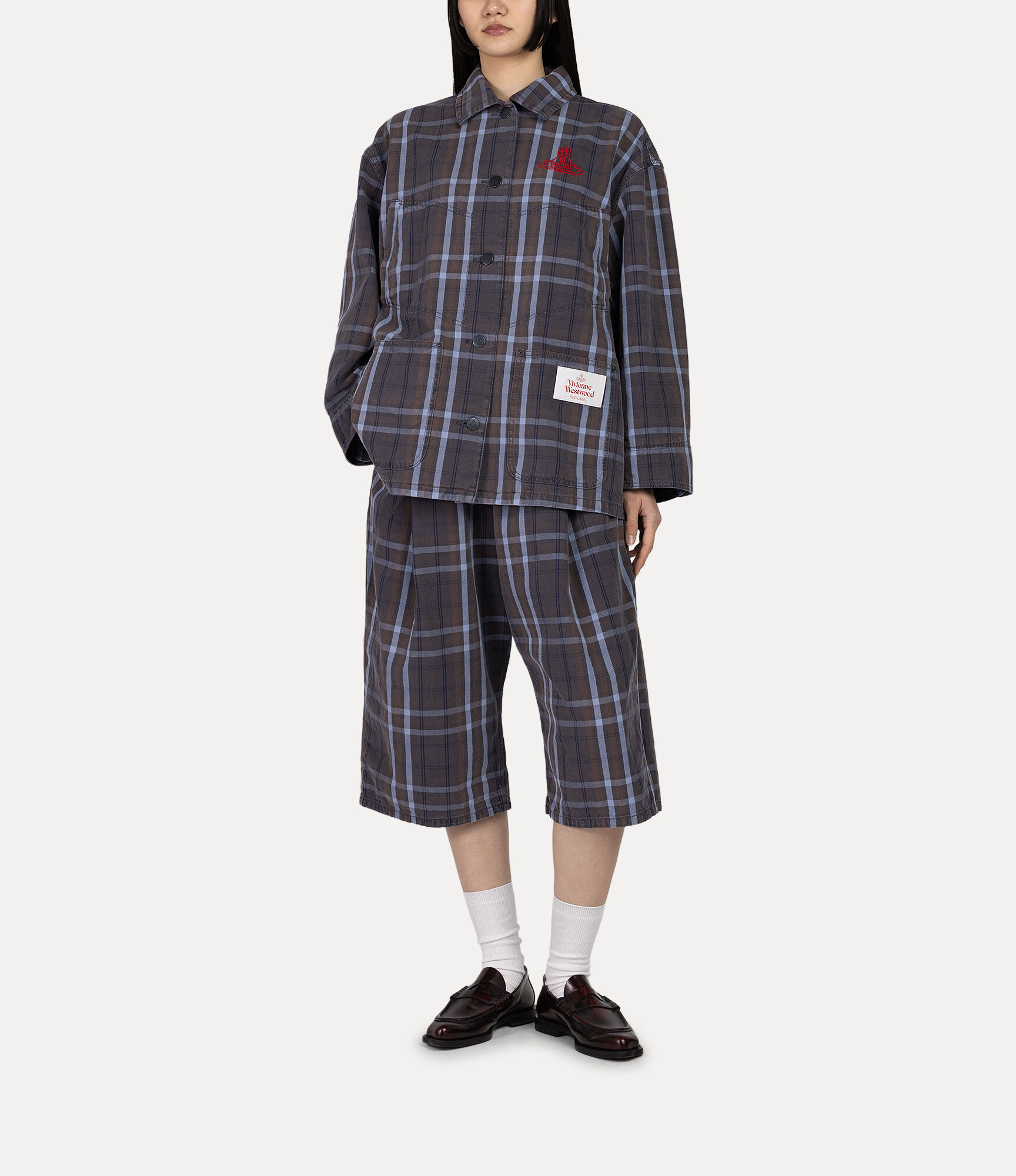 Denim Tuck Half Pants  large image number 2