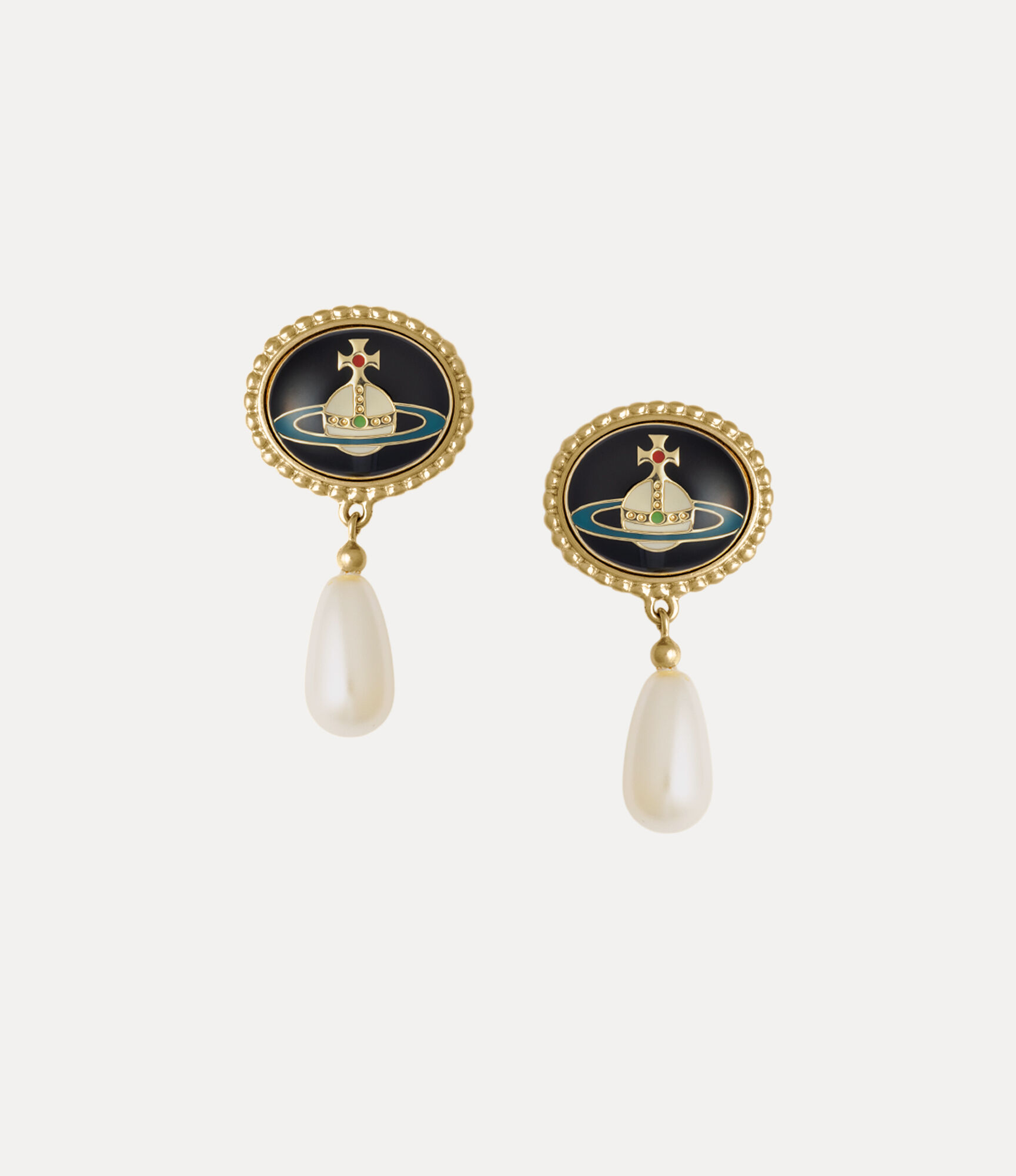 Enamel Button Earrings  large image number 2