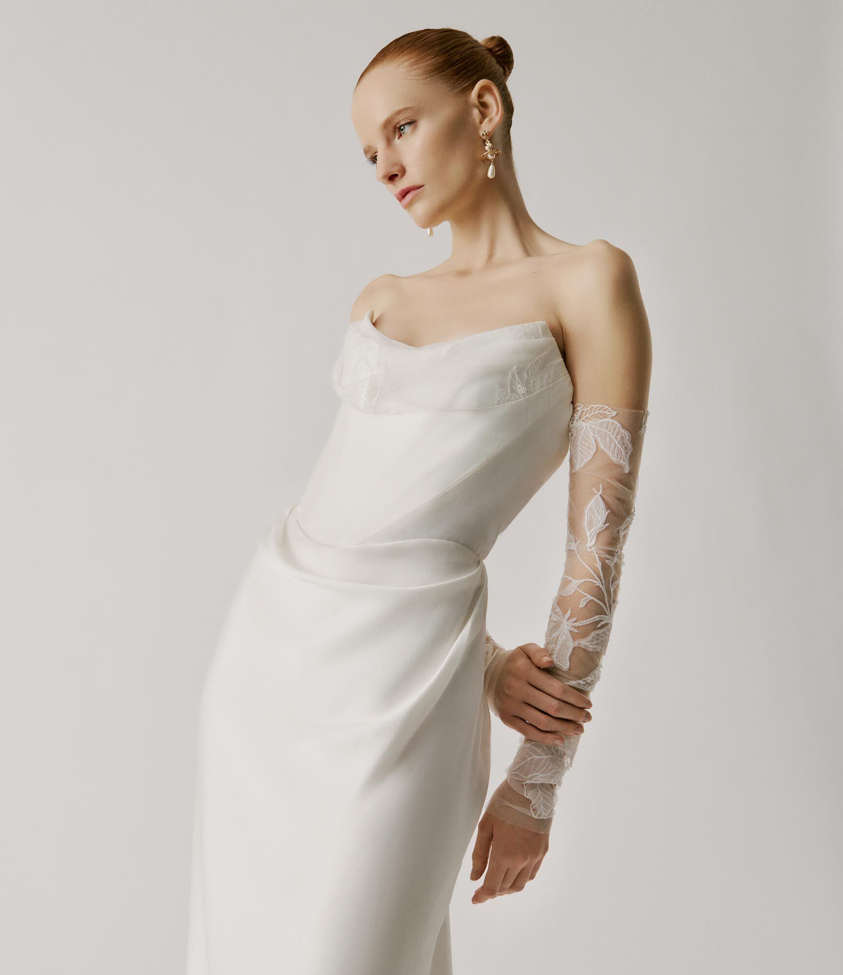 Embroidered Tulle Sleeves   large image number 3