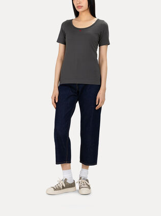 Organic Cotton Jersey Basic Round Neck T-shirt