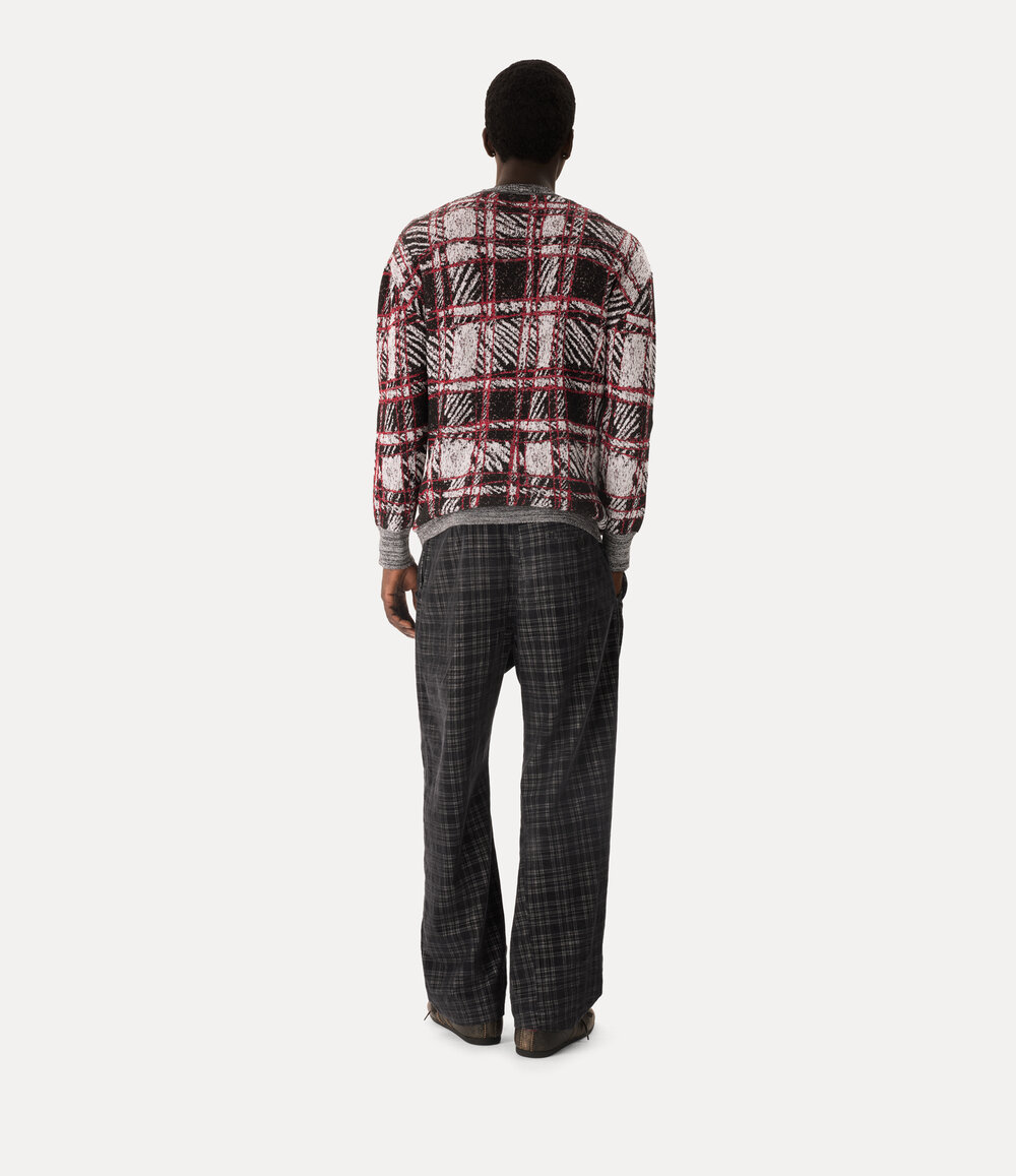 Vivienne Westwood Scribble Check Cardigan in Black, view 5