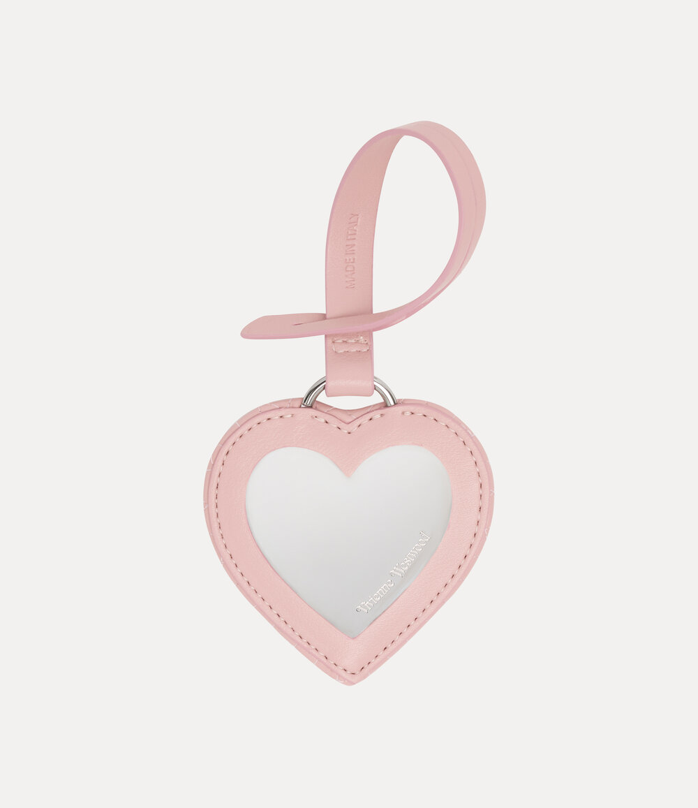 Vivienne Westwood Heart Mirror Charm in Pastel Pink, view 2